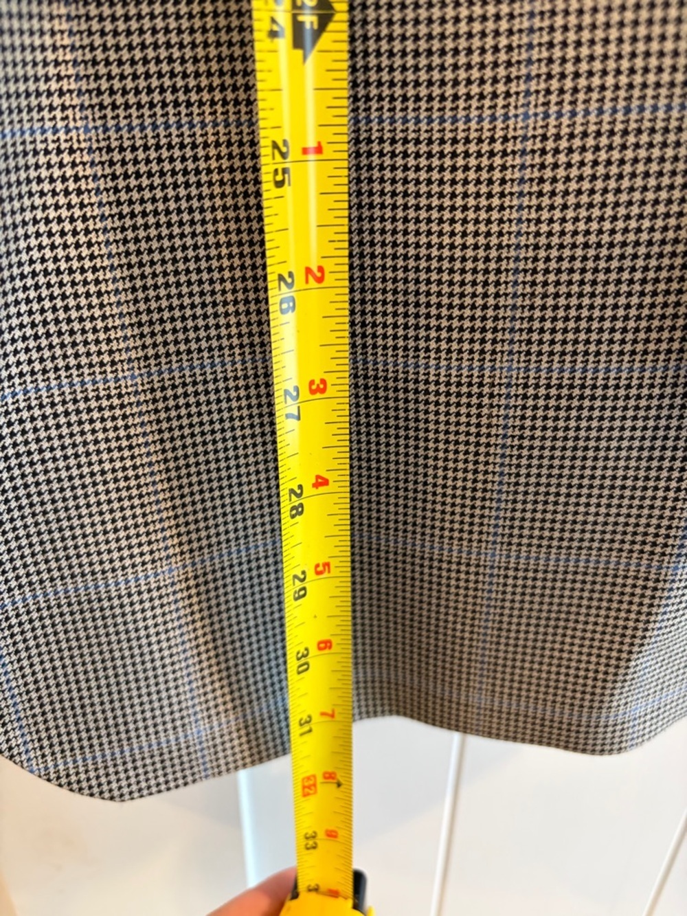 Jos A Bank Gray Houndstooth Plaid Blazer Silk Wool Sport Coat Men’s 42R - Picture 7 of 8